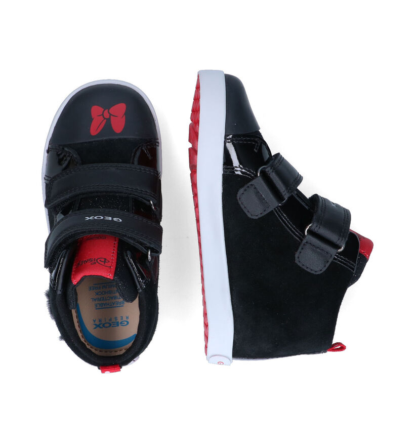 Geox Kilwi Zwarte Babyschoentjes Disney Minnie Mouse in leer (317590)