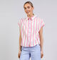 Pieces Batithana Gestreept Hemd Roze/Geel voor dames (369202)