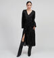 Minus Manja Zwarte Midi jurk voor dames (349970)
