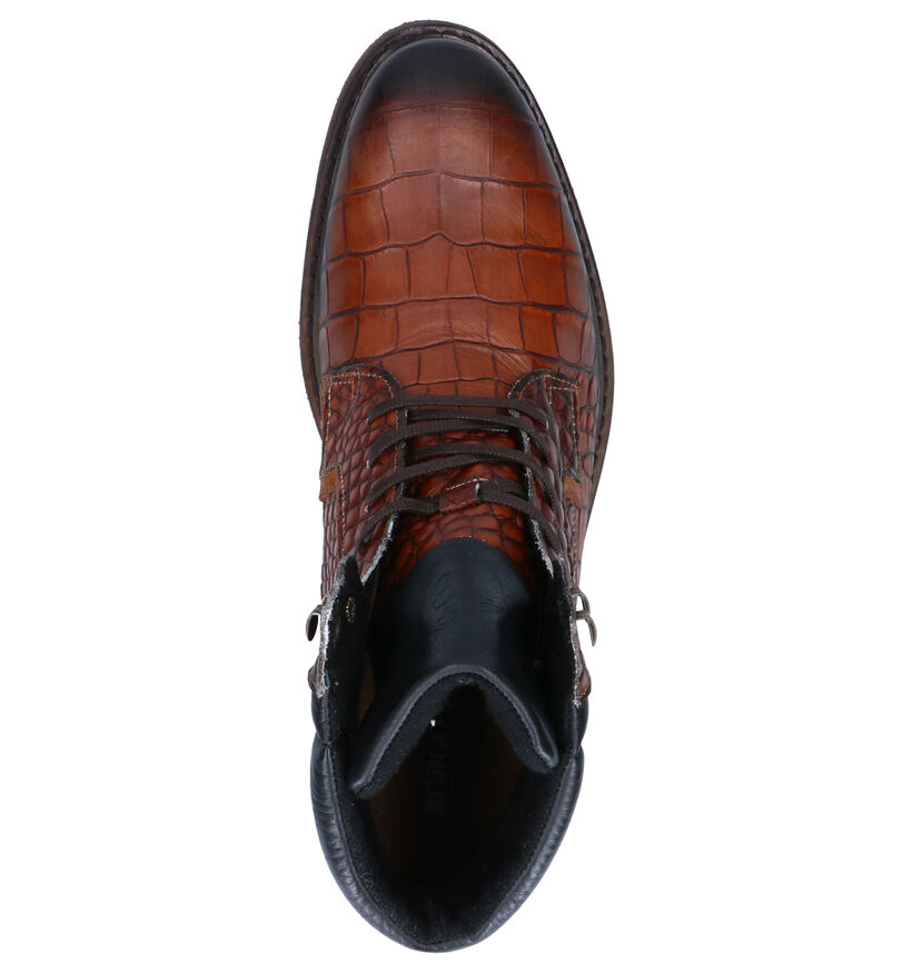 Borgo Sport Boots à lacets en Cognac en cuir (263252)