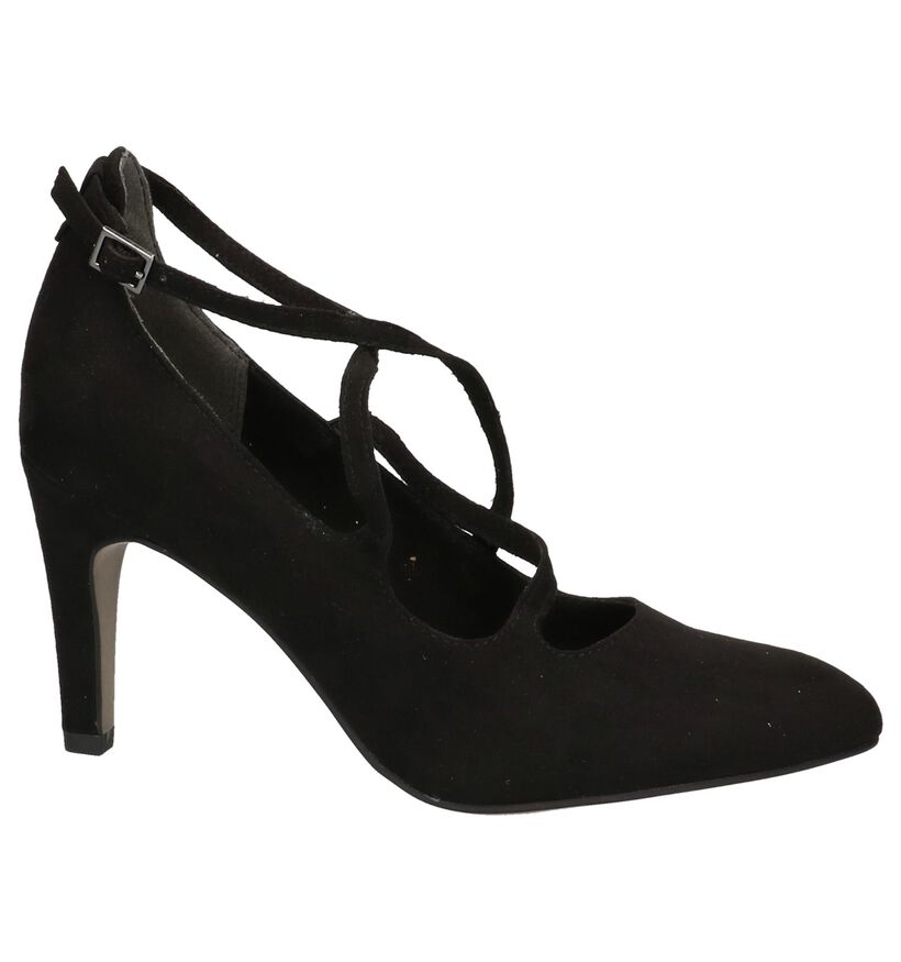 Zwarte Tamaris Pumps High Heels met Bandje, , pdp