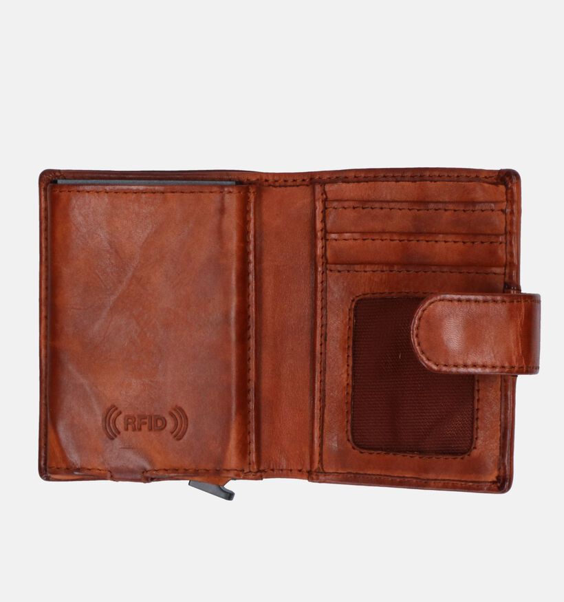 Bear Design Porte-cartes en Cognac pour hommes (350749)
