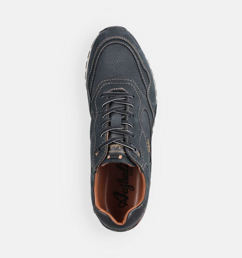 Australian Fabian Chaussures plates en Bleu fonc&eacute; pour hommes (377109) - pour semelles orthop&eacute;diques