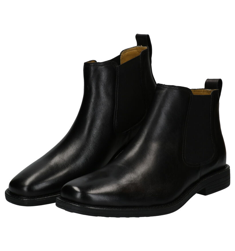 Steptronic Austin Zwarte Chelsea Boots in leer (292713)