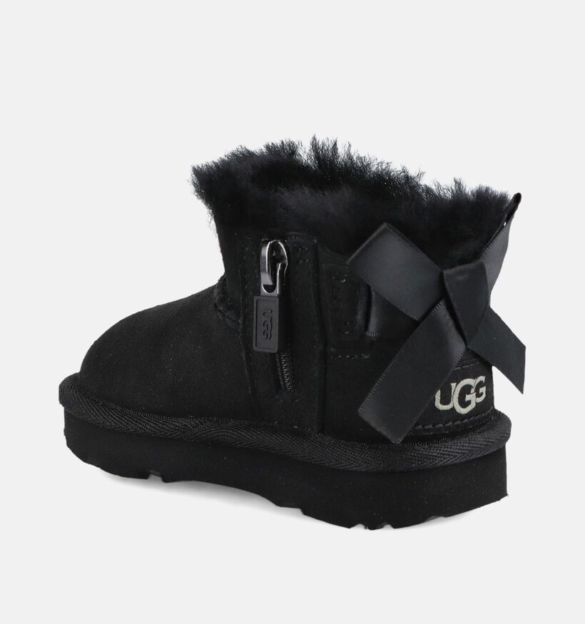 UGG Ultra Mini Bailey Bow Bottes d'hiver en Noir pour filles (377993)