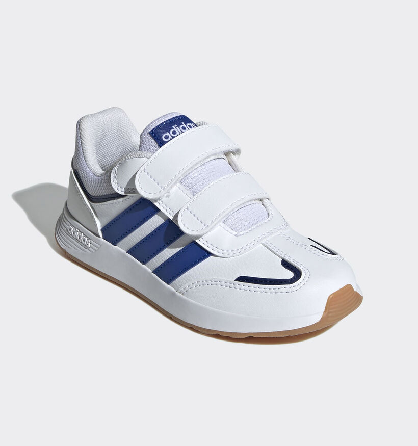 adidas Tensaur Switch Witte Velcrosneakers voor jongens, meisjes (366053) - geschikt voor steunzolen