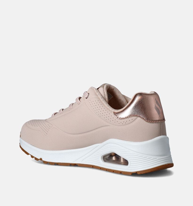 Skechers Uno Shimmer Nude Sneakers voor dames (350492)