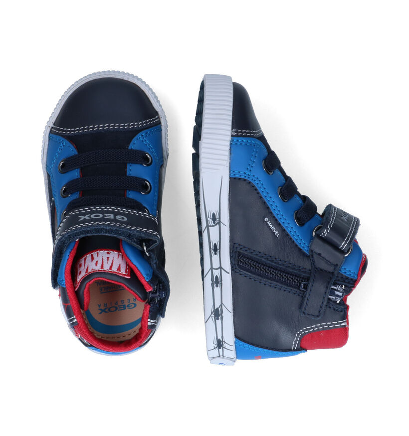 Geox Kilwi Blauwe Sneakers Marvel Spiderman in nubuck (317568)
