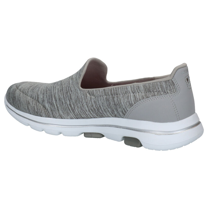 Skechers Go Walk 5 Grijze Slip-on Sneakers in stof (266892)