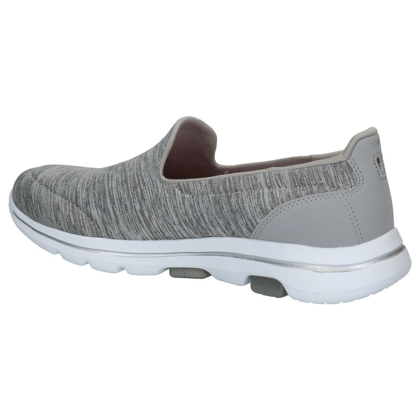 Skechers Go Walk 5 Baskets slip-on en Gris en textile (266892)