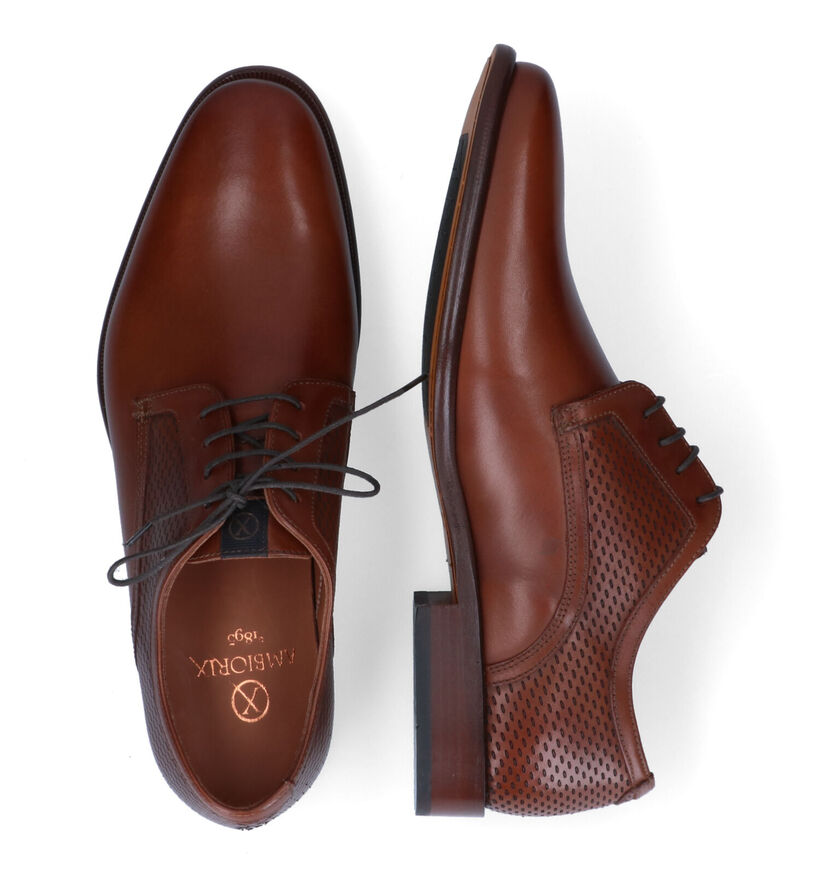 Ambiorix Erasmus-Sup Chaussures à lacets en Cognac en cuir (309586)