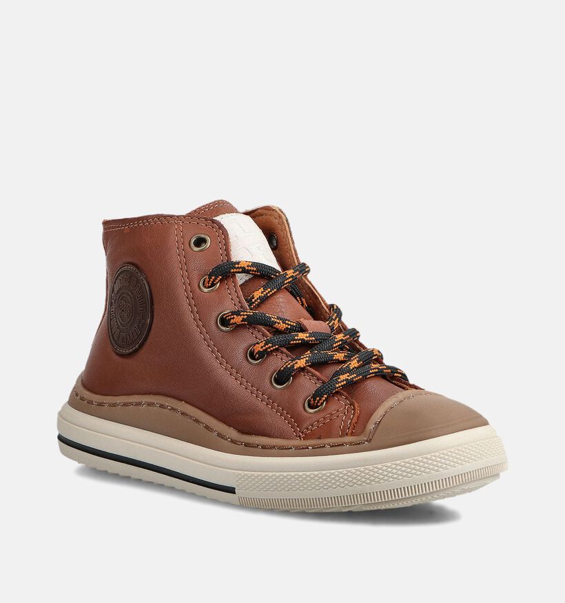 Little David Benson Cognac Veterboots voor jongens (364652) - geschikt voor steunzolen