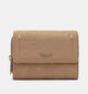 Tamaris Marina Suede Porte-monnaie zipp&eacute; en Beige pour femmes (378801)