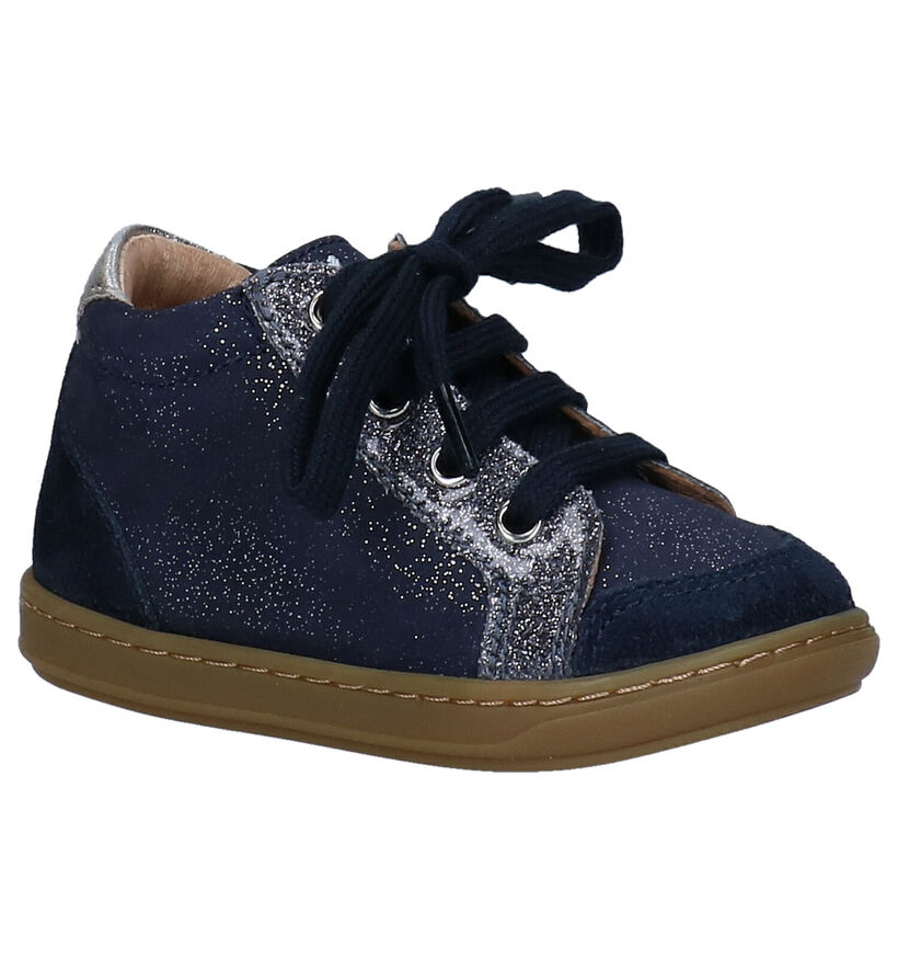 Shoo Pom Bouba Zip Box Blauwe Schoentjes in nubuck (295715)