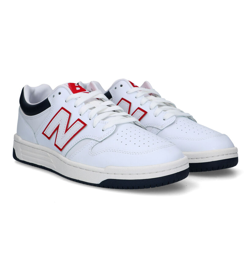 New Balance BB 480 Baskets en Blanc pour hommes (327254) - pour semelles orthopédiques