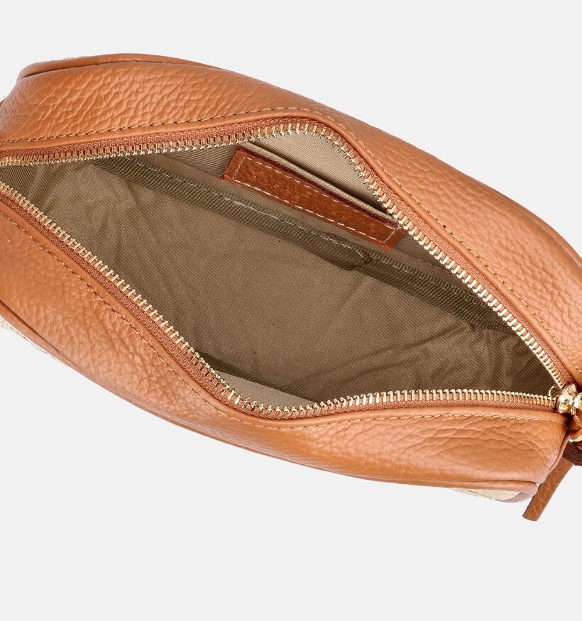 Via Limone Cognac/Lichtbeige Crossbodytas voor dames (376381)