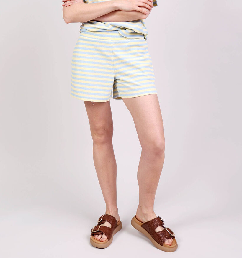 JDY Terry Pocket Gele/Lichtblauwe Short voor dames (374855)