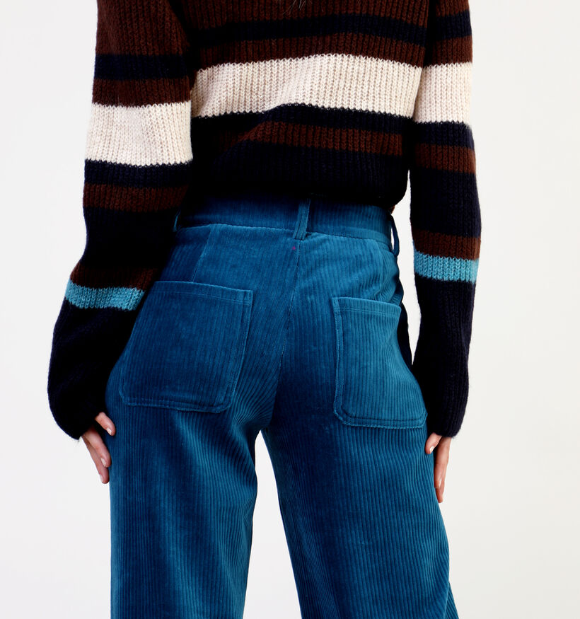 Vila Kita Pantalon en velours côtelé en Brun pour femmes (348763)