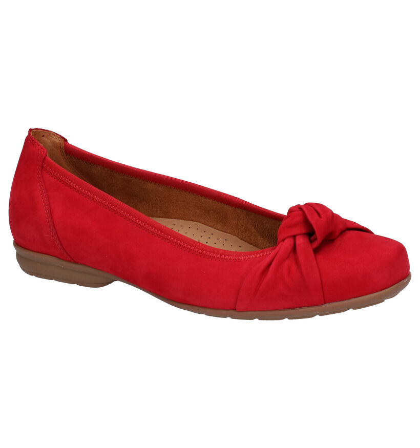 Gabor Easy Walking Rode Ballerina's in nubuck (271648)