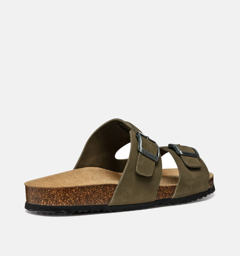 Geox Ghita Nu-pieds en Vert Khaki pour hommes (351502)