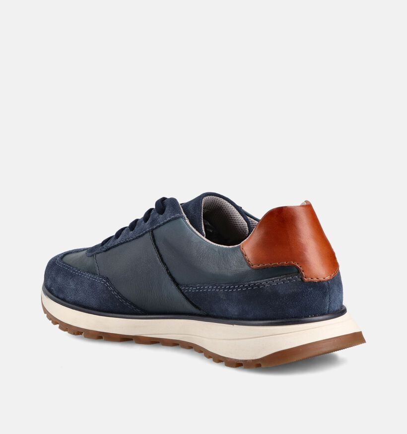 Bugatti Timon Donkerblauwe Veterschoenen voor heren (370718) - geschikt voor steunzolen