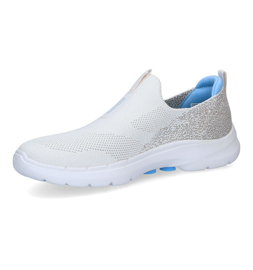 Skechers Go Walk 6 Glimmering Baskets Slip-on Bleu en textile (321376)