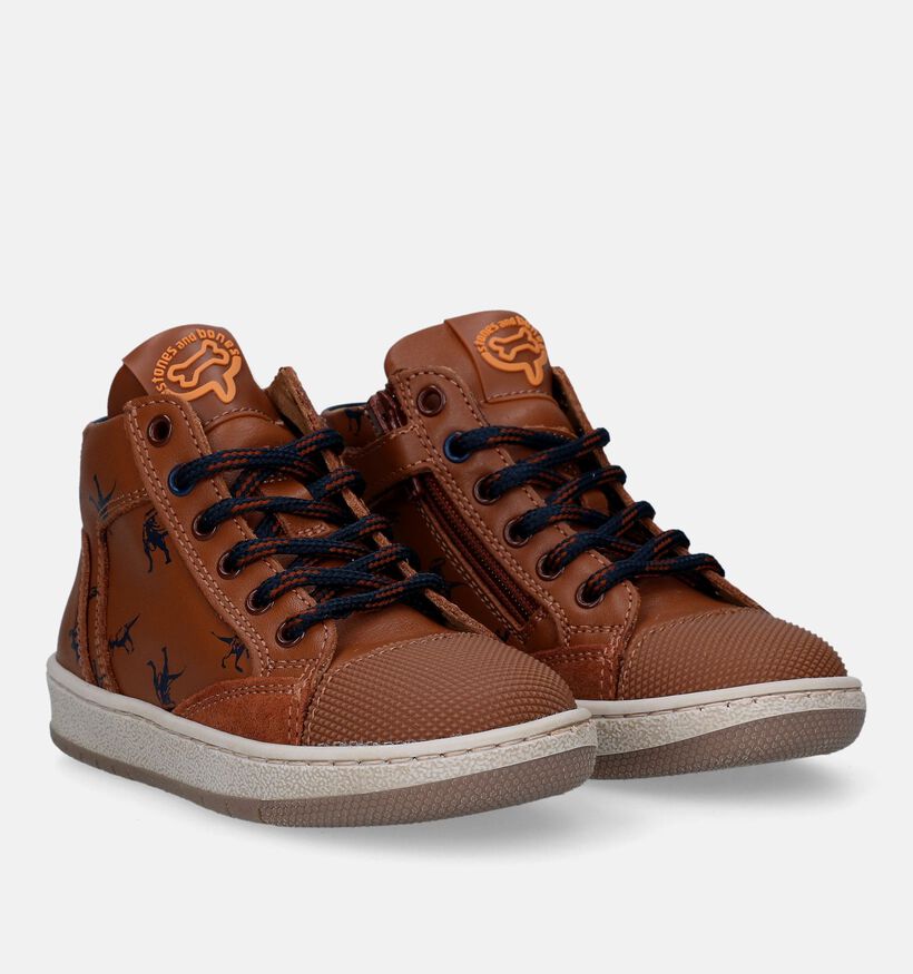 STONES and BONES Licon Bottines en Cognac pour garçons (345966) - pour semelles orthopédiques