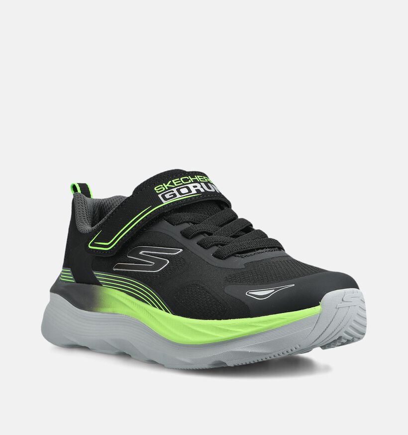Skechers Max Run Zwarte/Fluo Sneakers voor jongens (376847) - geschikt voor steunzolen