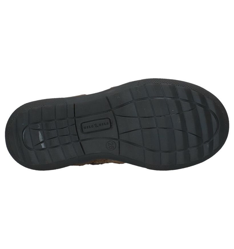 Milo & Mila Taupe Korte Laarsjes in nubuck (226021)