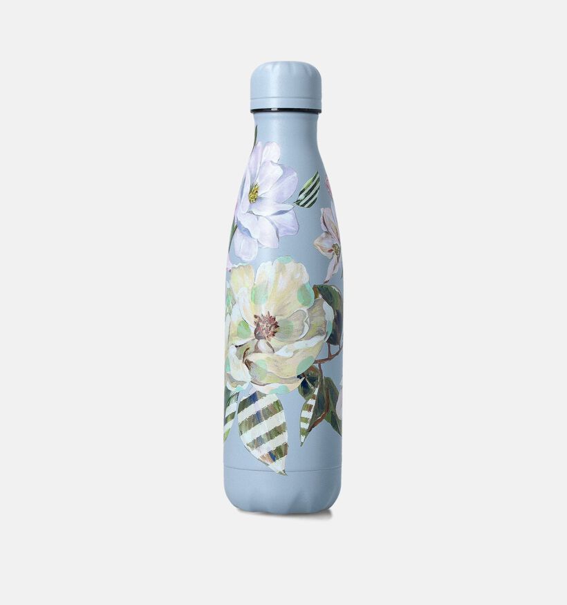 Chilly's Floral Bottle 500ML Drinkfles Lichtblauw met Bloemenprint voor dames (365563)
