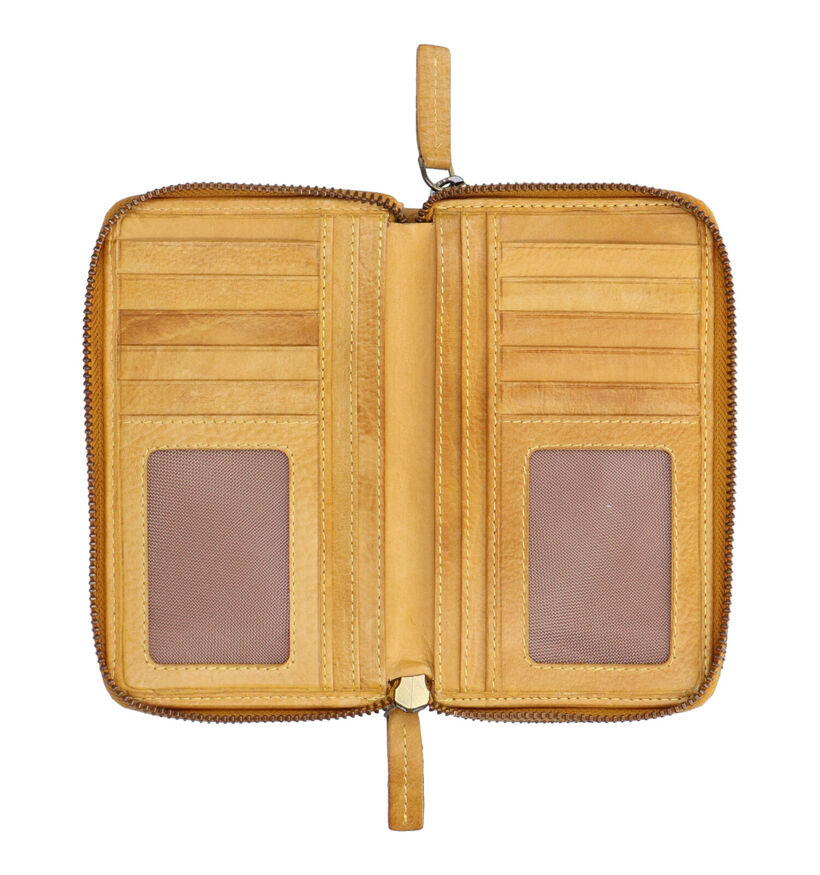 Label M Porte-monnaie zippé en Cognac pour femmes (358853)