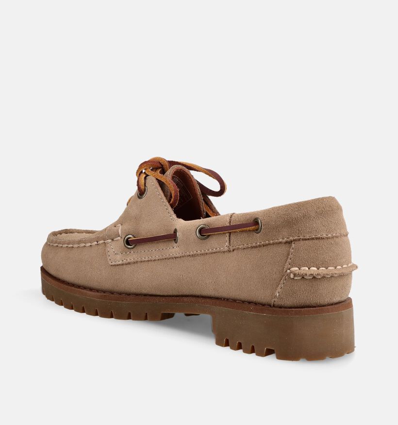 Sebago Ranger Suede Chaussures bateau en Beige fonc&eacute; pour femmes (376077)