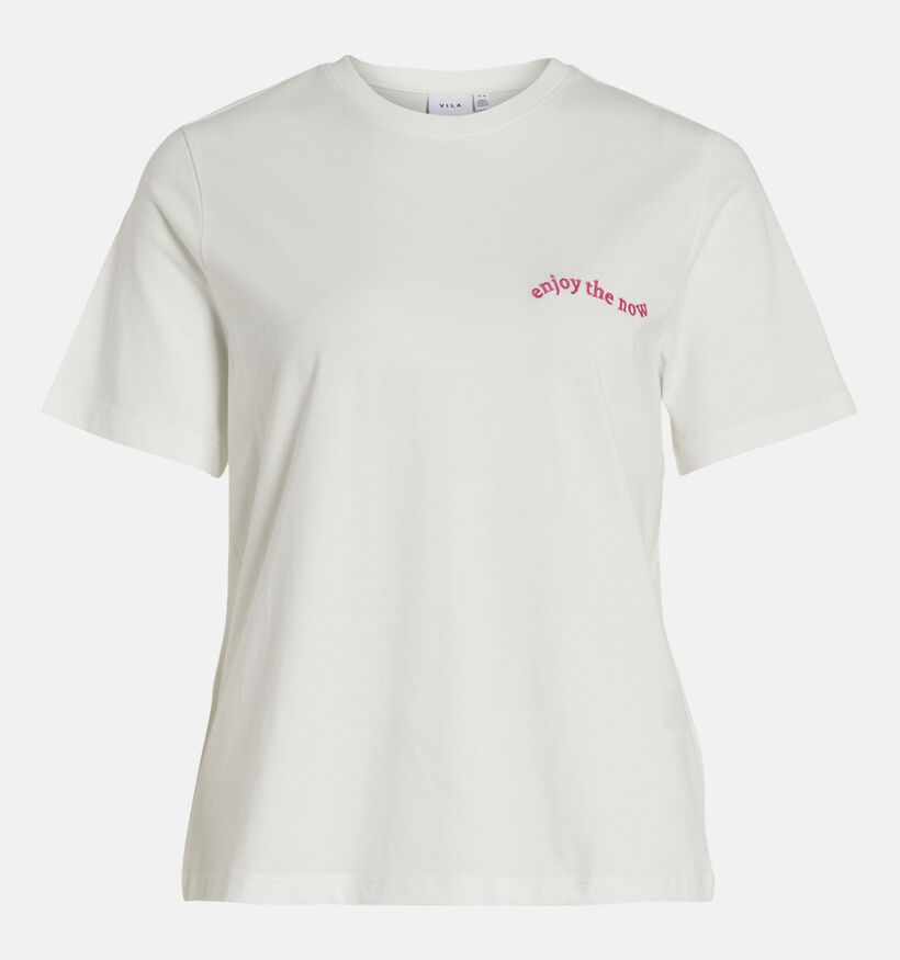 Vila Sybil T-shirt basic en Blanc pour femmes (337658)