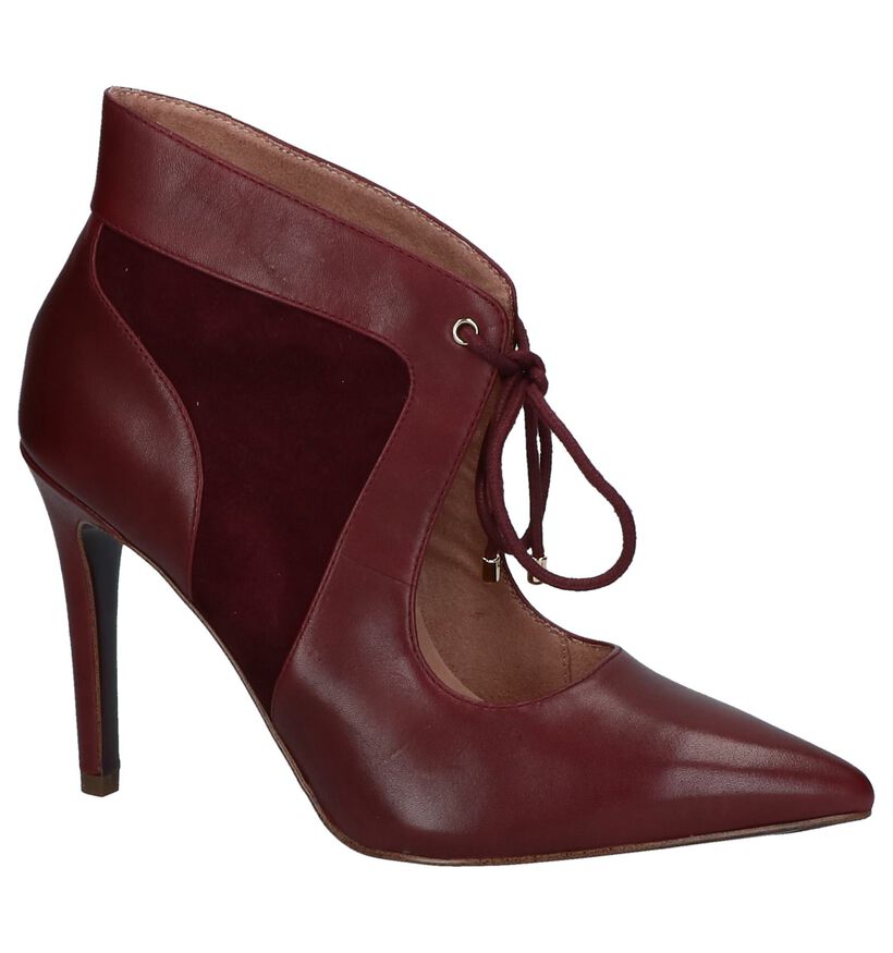 Bordeaux Enkelpumps Tamaris Heart & Sole in leer (226749)