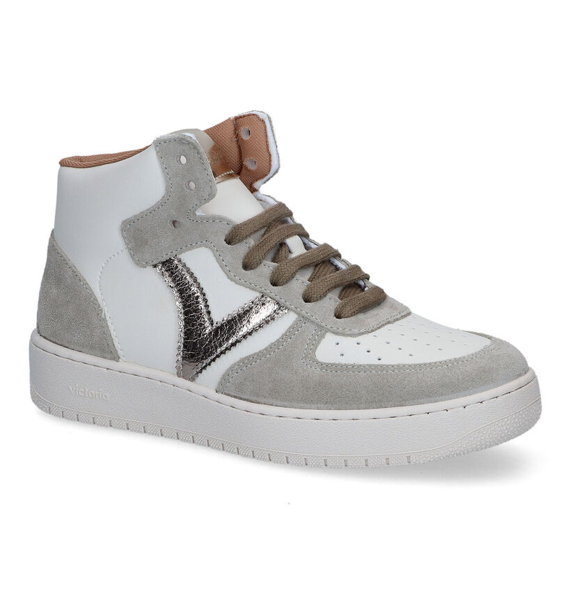 Victoria Baskets montantes en Bleu en cuir (314904)