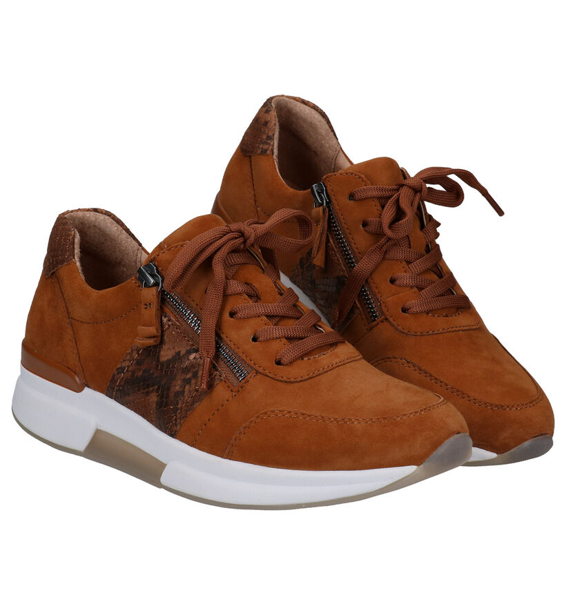 Gabor Rollingsoft Chaussures à lacets en Cognac pour femmes (282422) - pour semelles orthopédiques