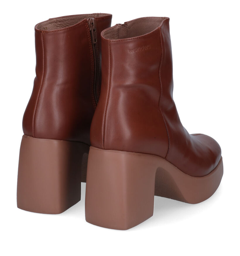 Wonders Bottines à talons en Cognac pour femmes (317247)