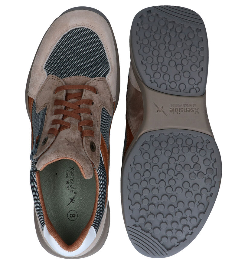 Xsensible SWX14 Beige Veterschoenen voor heren (324853) - geschikt voor steunzolen