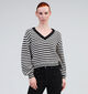 Vero Moda Earth Pull rayé en Noir pour femmes (346141)