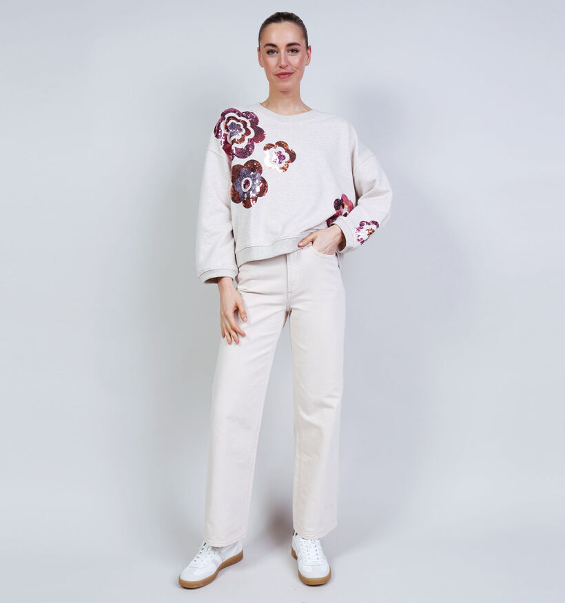 The Shirt Project Flower Sweatshirt en Gris pour femmes (374346)