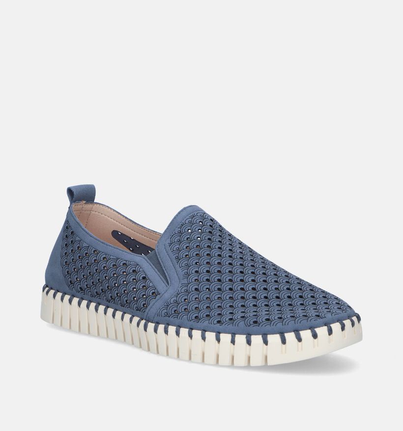 Ilse Jacobsen Tulip Chaussures à enfiler en Bleu pour hommes (340319) - pour semelles orthopédiques