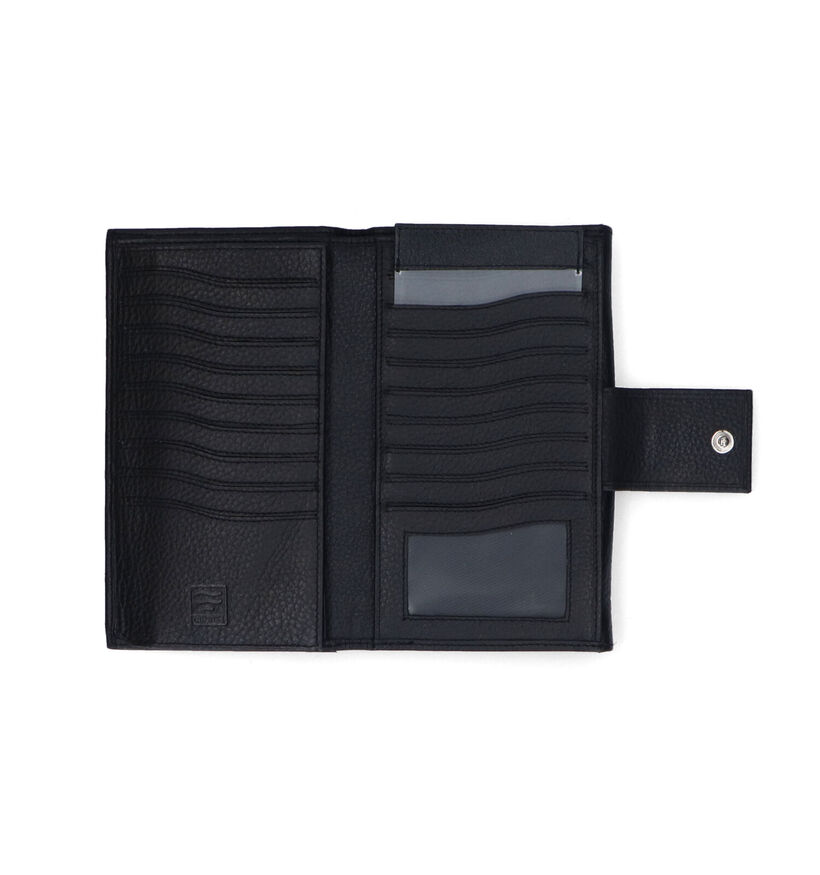 Crinkles Zwarte Overslagportemonnee voor dames (340498)