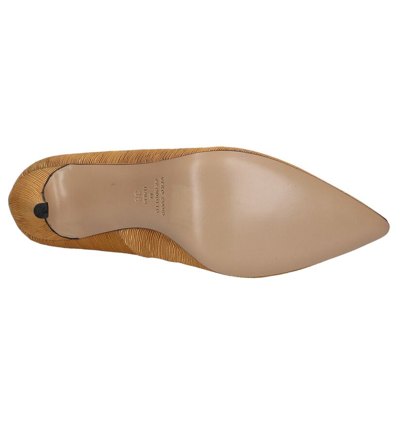 Pumps met Hoge Hak Frida Fausta Donkergeel in stof (233555)