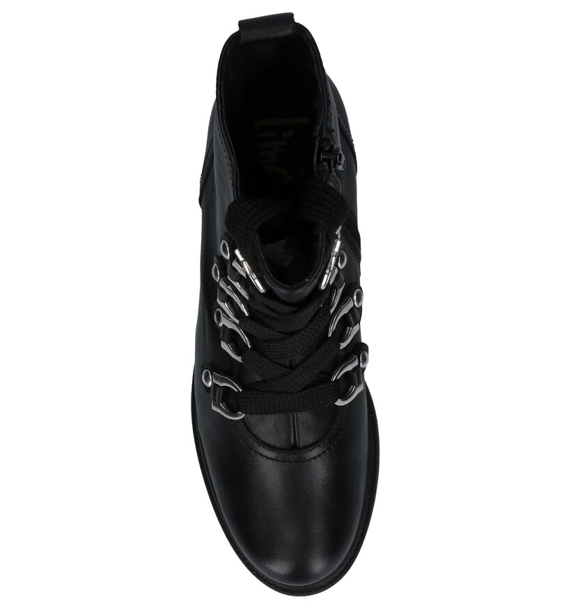 Via Limone Yoo Tersa Zwarte Boots met Rits/Veter in leer (223828)