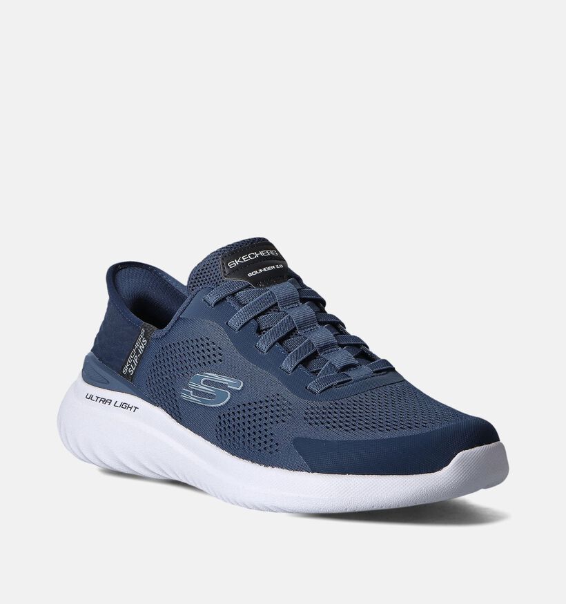 Skechers Bounder 2.0 Emerged Blauwe Slip-ins voor heren (353216)