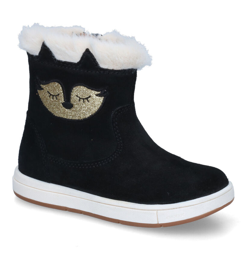 Geox Trottola Bottes en Noir en nubuck (317606)