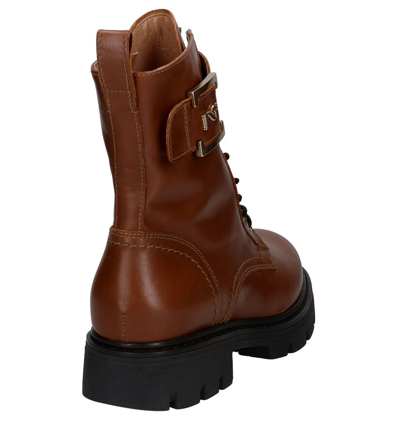NeroGiardini Boots à lacets en Cognac en cuir (296628)