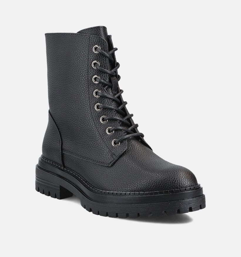 Poelman Boots à lacets en Noir pour femmes (364187)