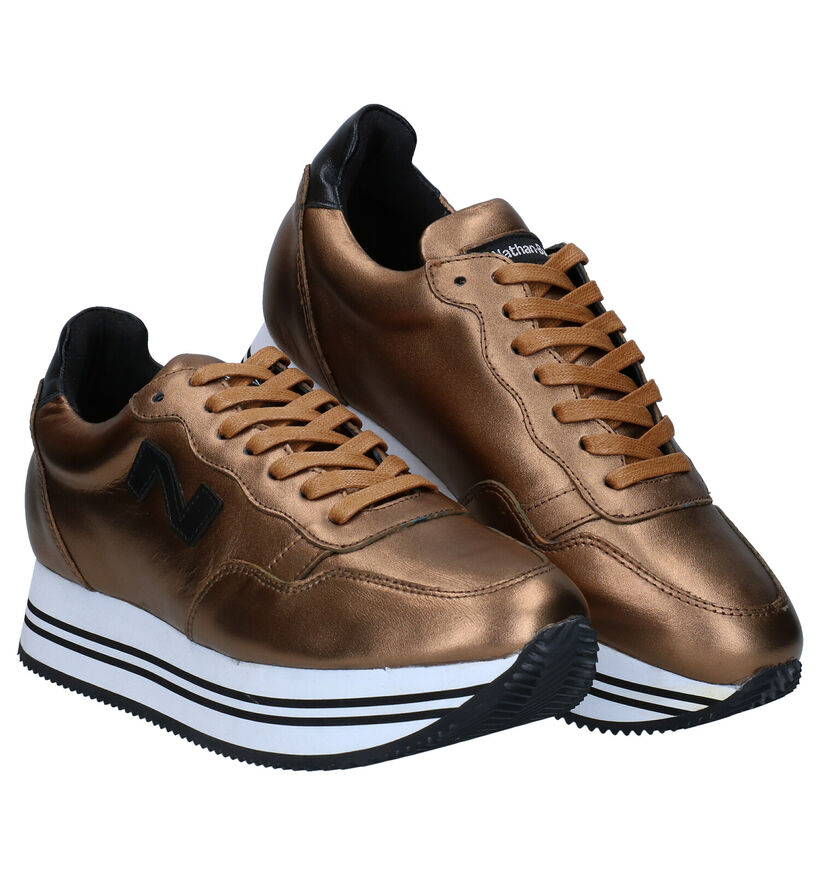 Nathan-Baume Cognac Veterschoenen in leer (283257)