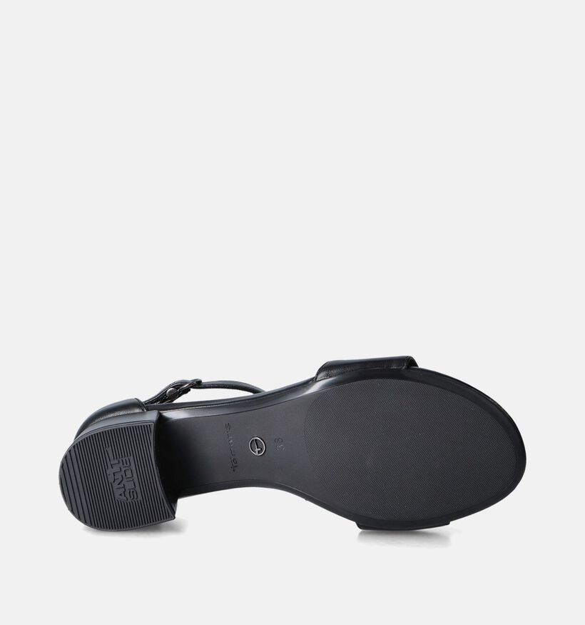 Tamaris Sandales avec talon carré en Noir pour femmes (355410)